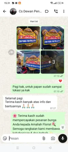 Testimonial Papan Bunga Pernikahan uluwatu